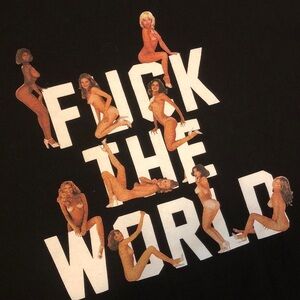 Rare deadline “f*ck the world” naked ladies tee